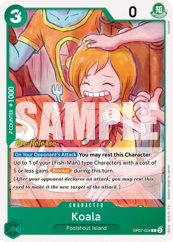 Image for Koala (OP07-024) (500 Years in the Future Pre-Release Cards) (OP07 PRE) - One Piece Card Game