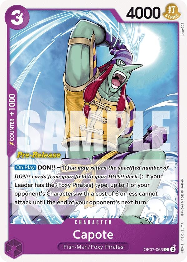 Image for Capote (OP07-063) (500 Years in the Future Pre-Release Cards) (OP07 PRE) - One Piece Card Game