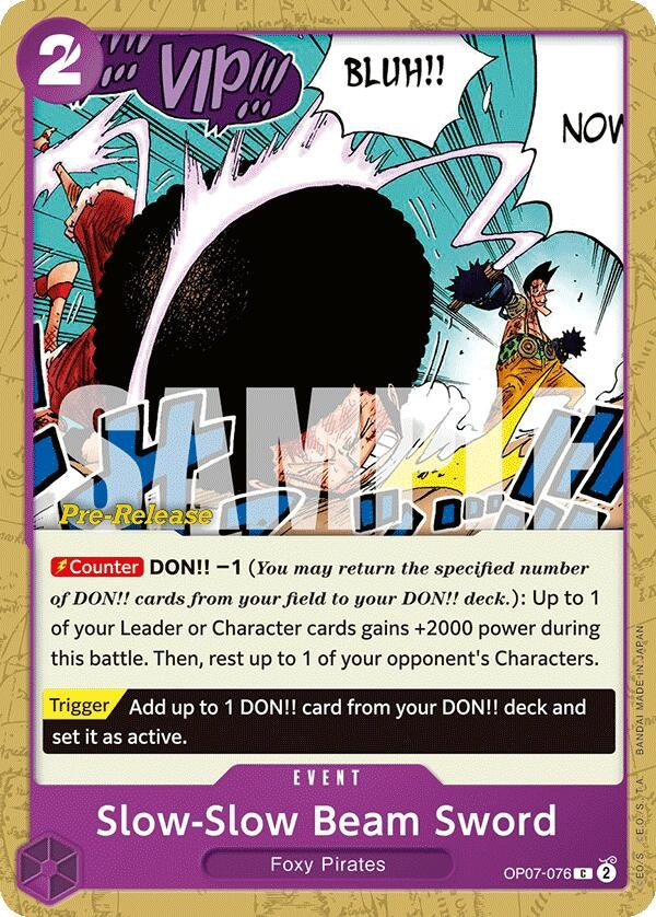 Image for Slow-Slow Beam Sword (OP07-076) (500 Years in the Future Pre-Release Cards) (OP07 PRE) - One Piece Card Game