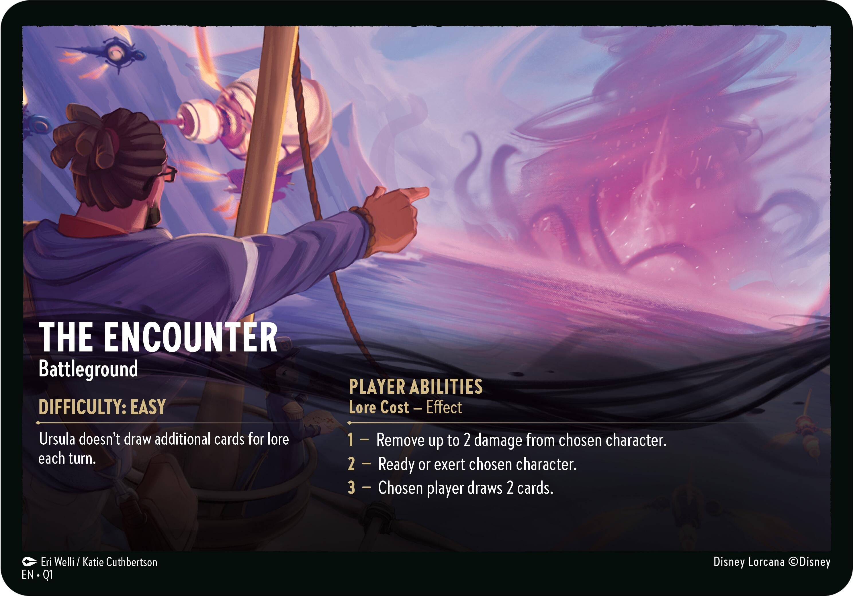 Image for The Encounter // A Dark Realm - Battleground (Oversized) (Illumineer's Quest: Deep Trouble) (Q1) - Disney Lorcana