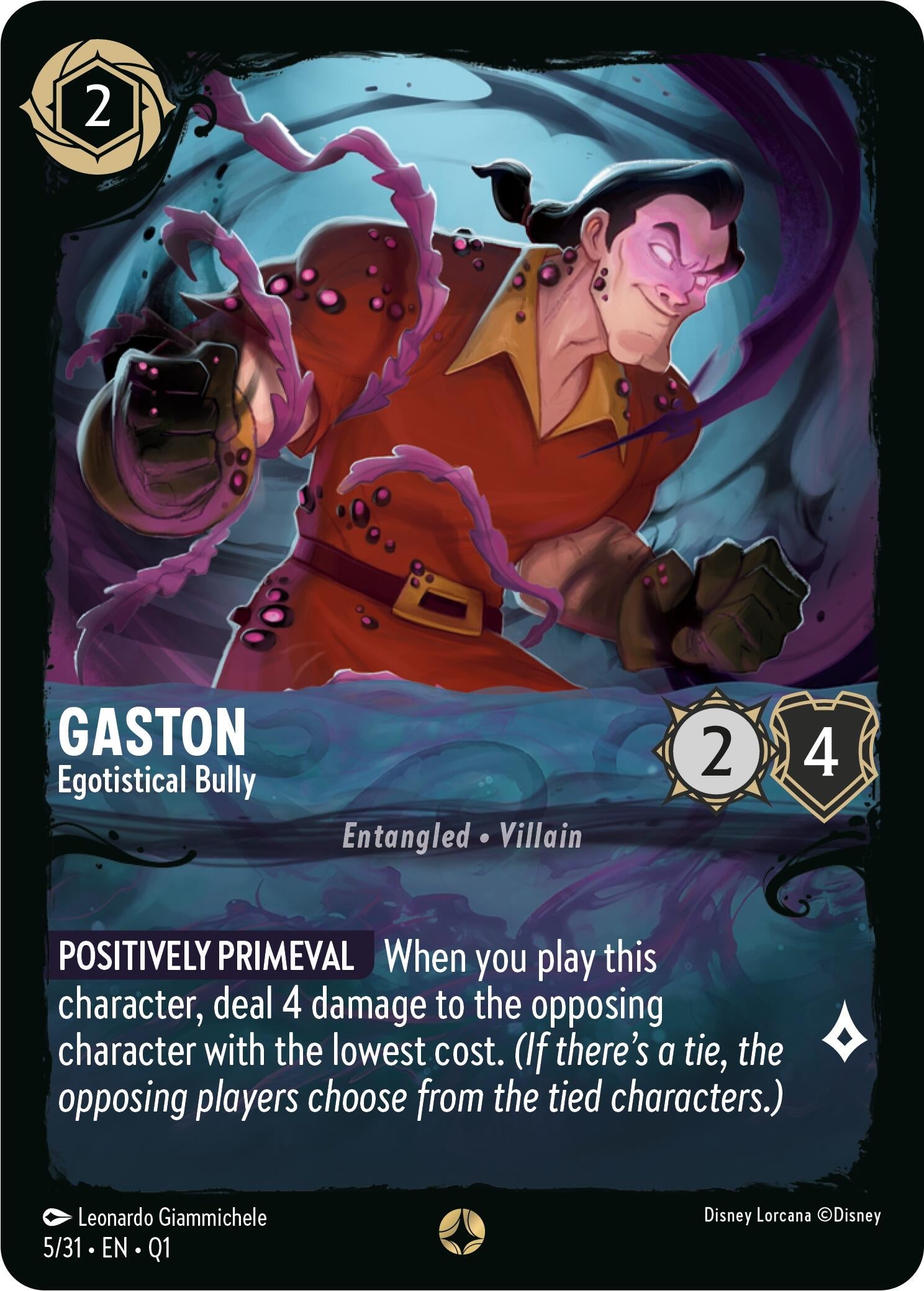 Image for Gaston - Egotistical Bully (5/31) (Illumineer's Quest: Deep Trouble) (Q1) - Disney Lorcana