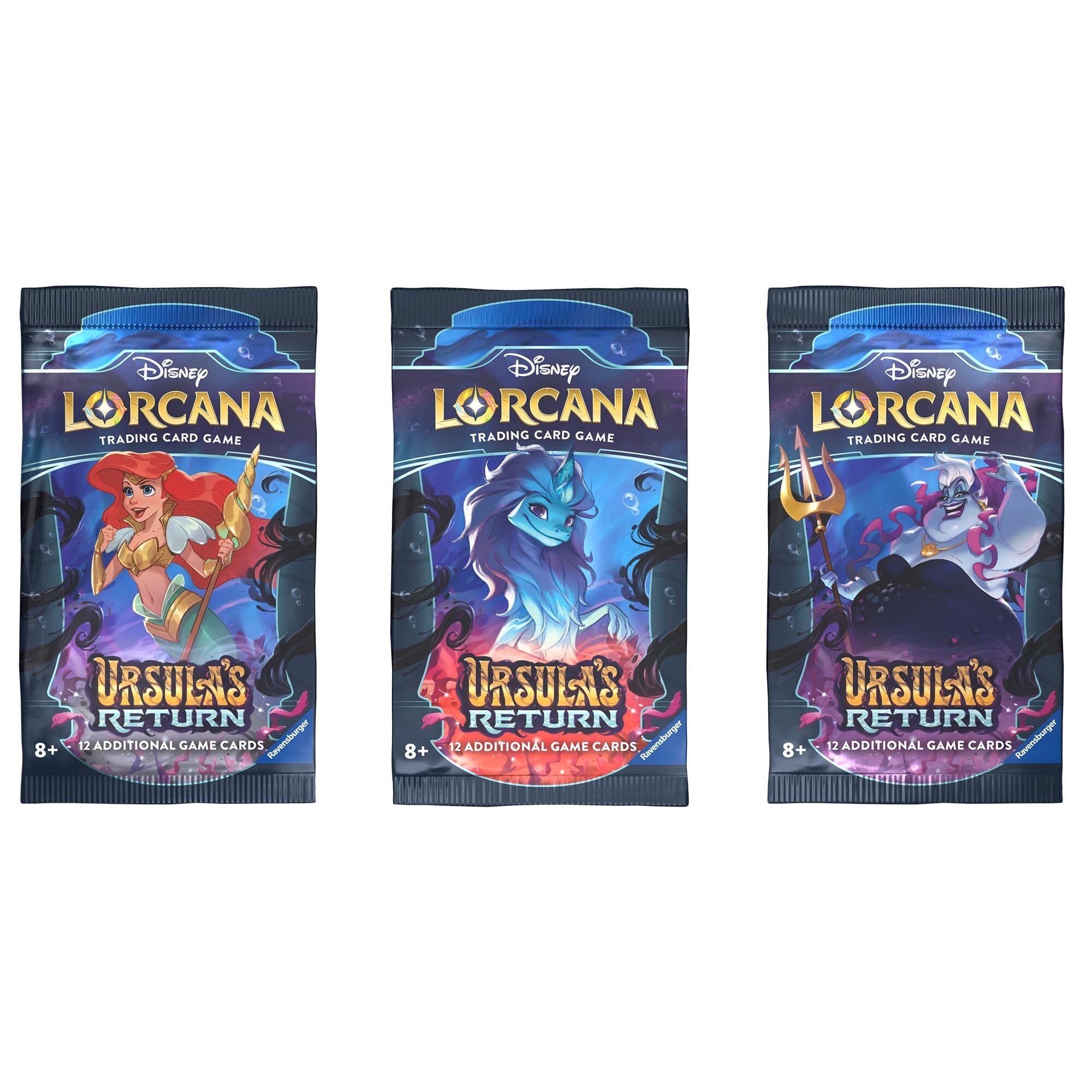 Image for Disney Lorcana: Ursula's Return Booster Pack Art Bundle [Set of 3] - Disney Lorcana