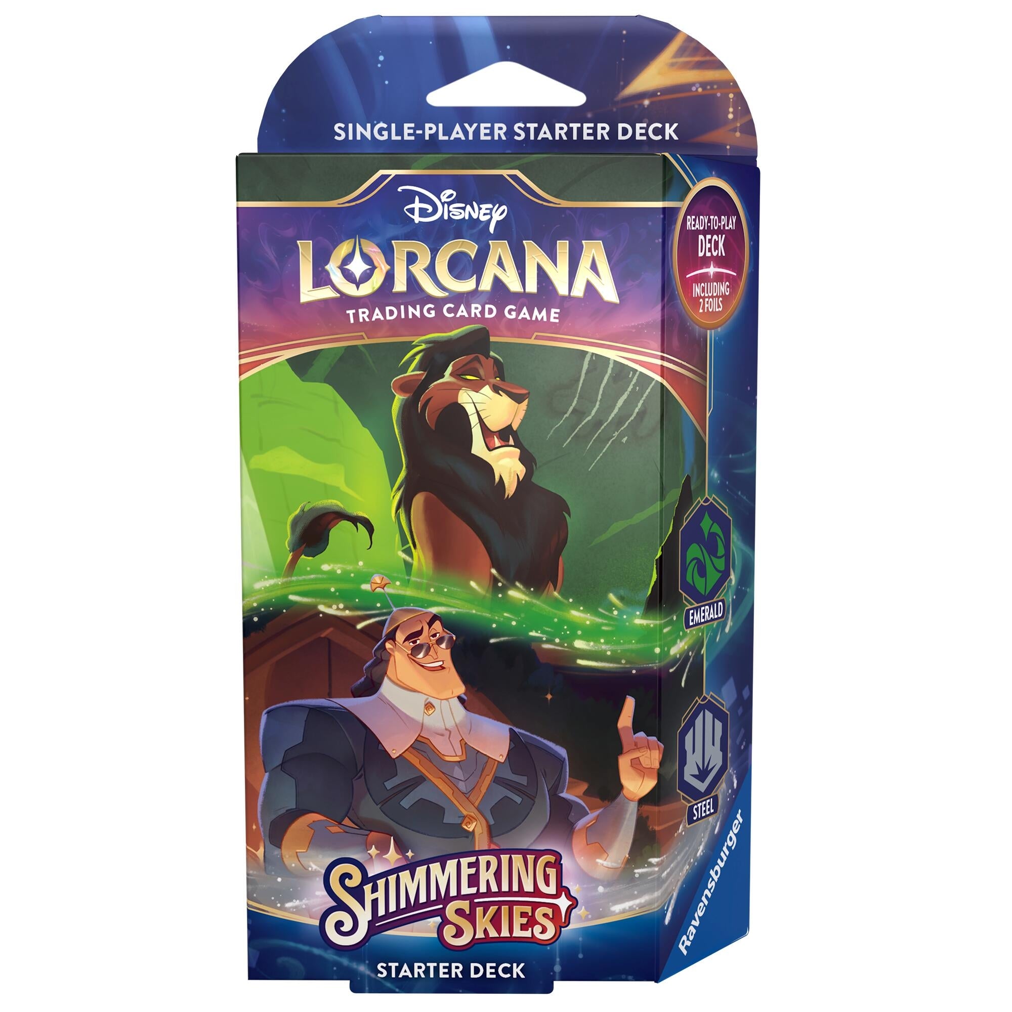 Image for Disney Lorcana: Shimmering Skies Starter Deck (Emerald & Steel) - Disney Lorcana