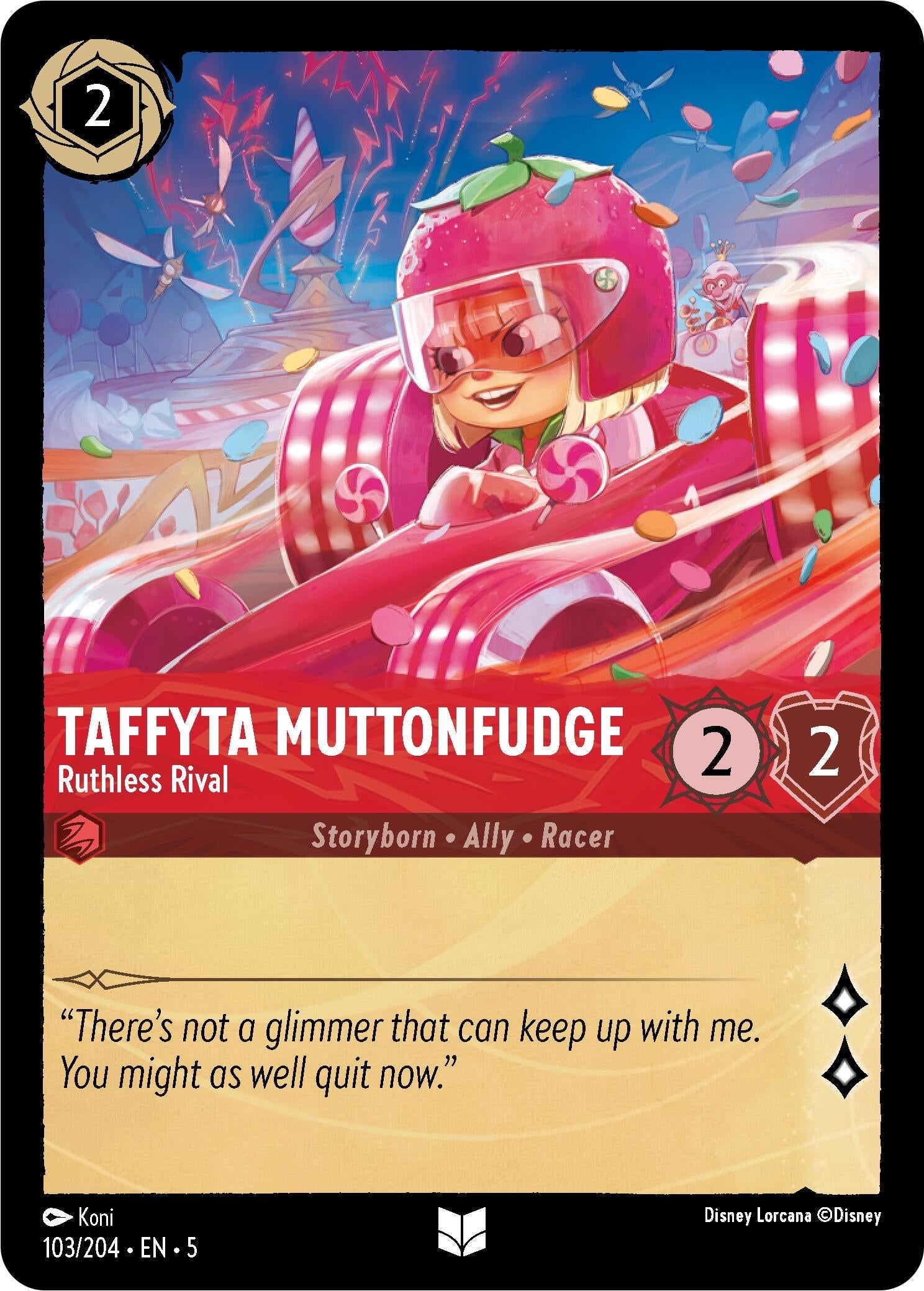Image for Taffyta Muttonfudge - Ruthless Rival (103/204) (Shimmering Skies) (5) - Disney Lorcana