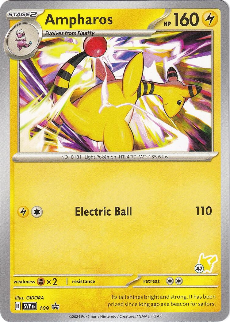 Image for Ampharos - Pikachu 47 (109) (Battle Academy 2024) (BA24) - Pokemon