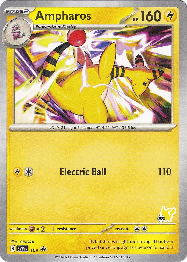Image for Ampharos - Pikachu 28 (109) (Battle Academy 2024) (BA24) - Pokemon