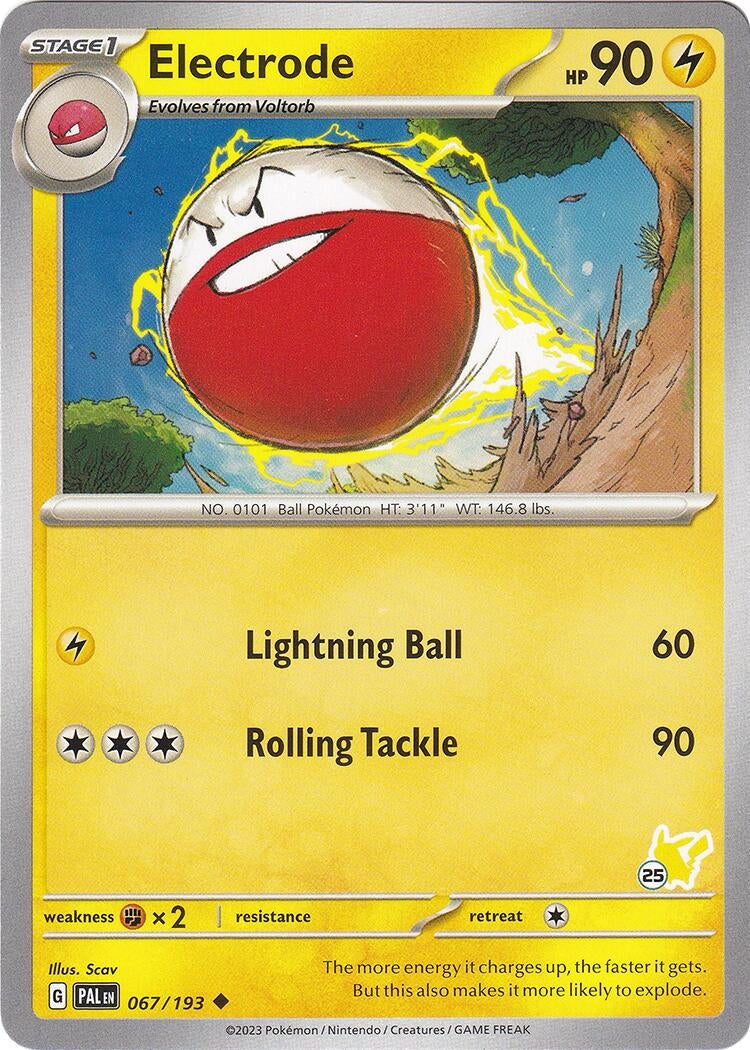 Image for Electrode - Pikachu 25 (067/193) (Battle Academy 2024) (BA24) - Pokemon