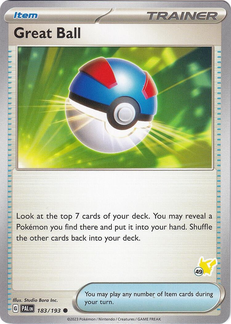 Image for Great Ball - Pikachu 49 (183/193) (Battle Academy 2024) (BA24) - Pokemon