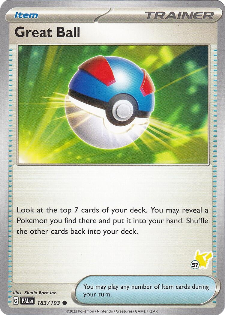 Image for Great Ball - Pikachu 57 (183/193) (Battle Academy 2024) (BA24) - Pokemon