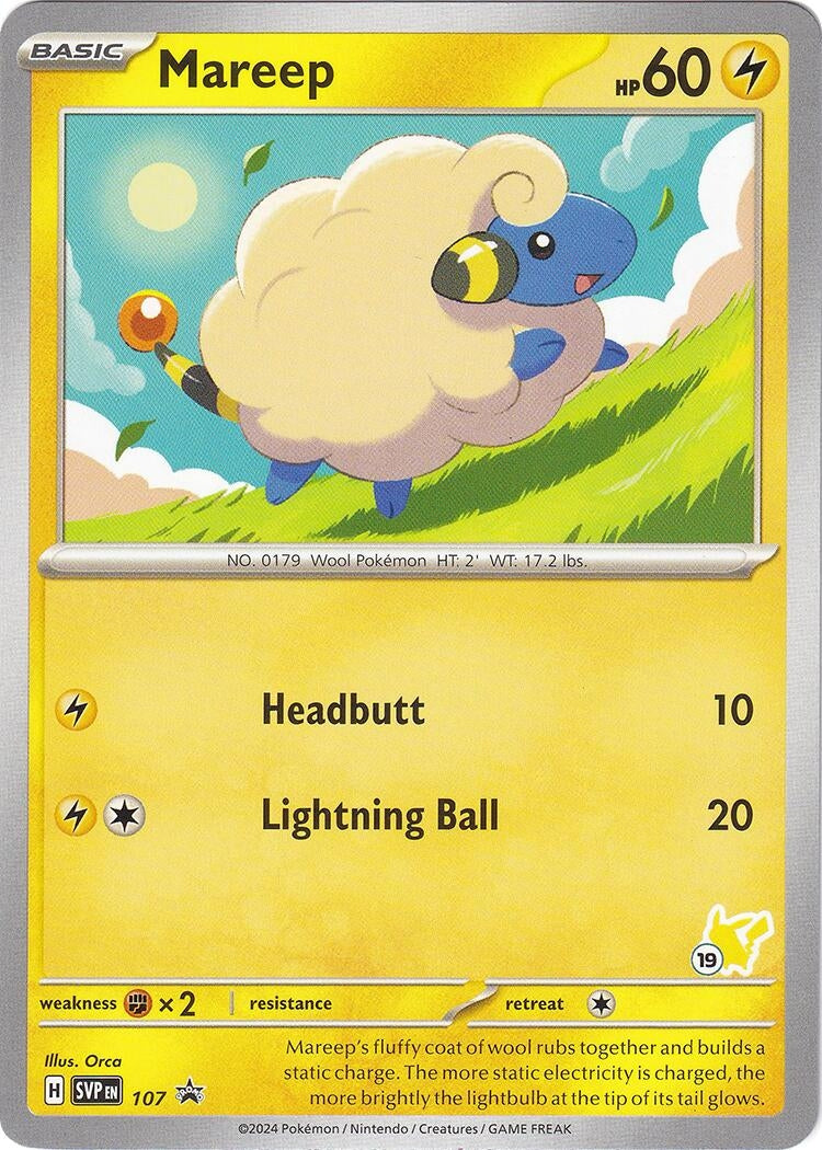 Image for Mareep - Pikachu 19 (107) (Battle Academy 2024) (BA24) - Pokemon