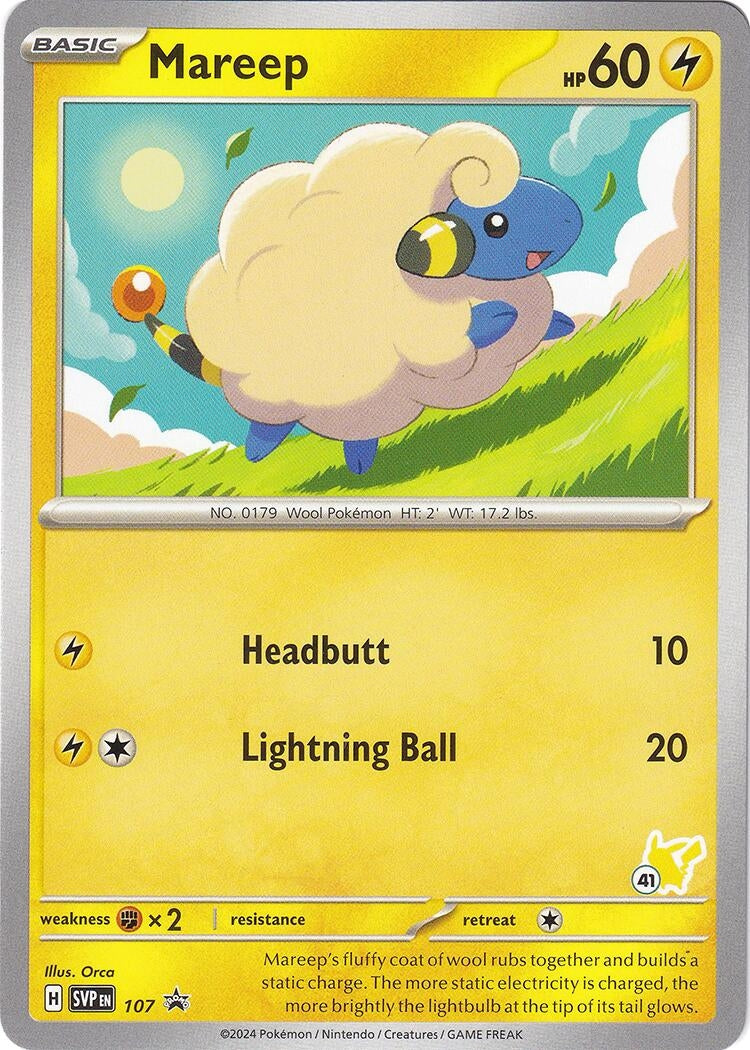 Image for Mareep - Pikachu 41 (107) (Battle Academy 2024) (BA24) - Pokemon
