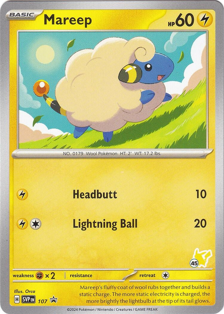 Image for Mareep - Pikachu 45 (107) (Battle Academy 2024) (BA24) - Pokemon