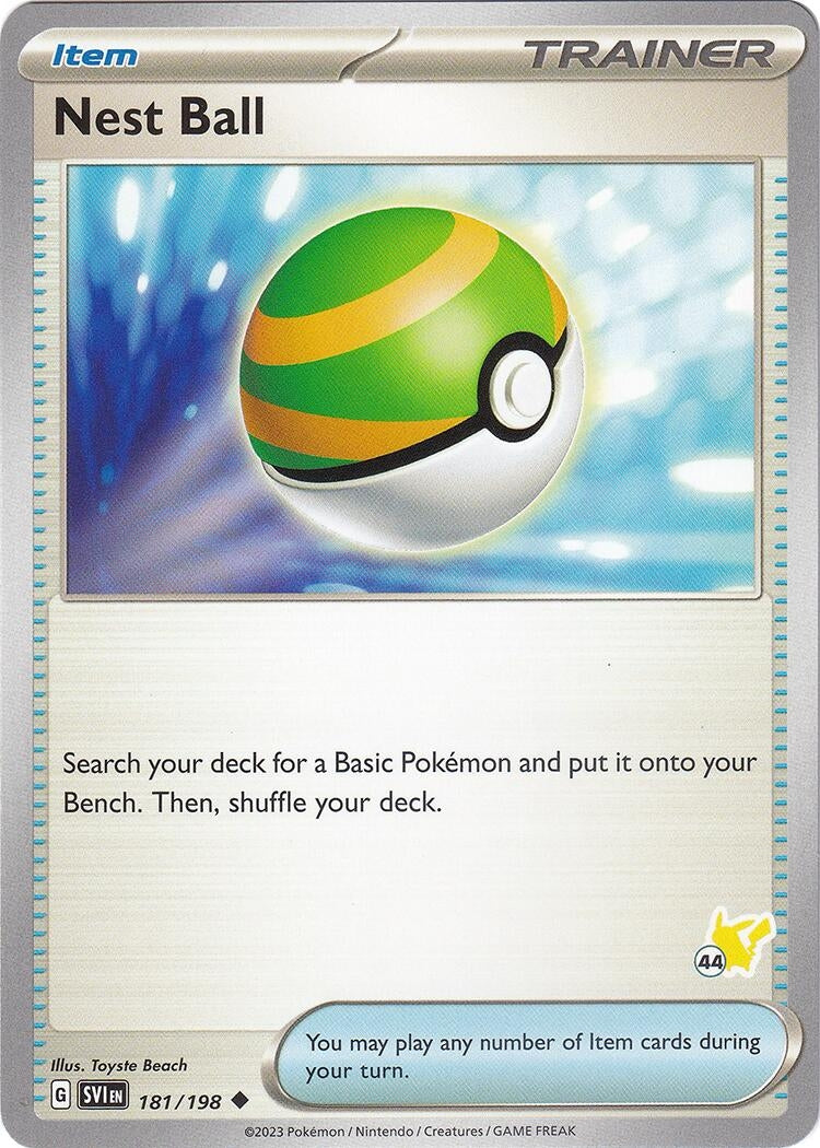 Image for Nest Ball - Pikachu 44 (181/198) (Battle Academy 2024) (BA24) - Pokemon