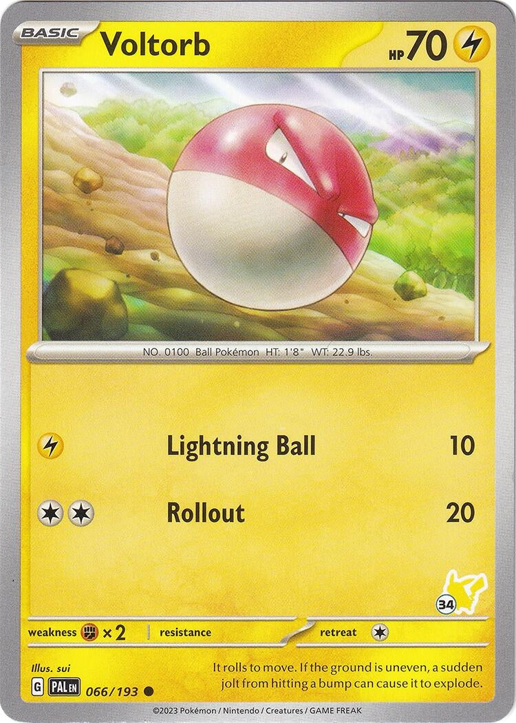 Image for Voltorb - Pikachu 34 (066/193) (Battle Academy 2024) (BA24) - Pokemon