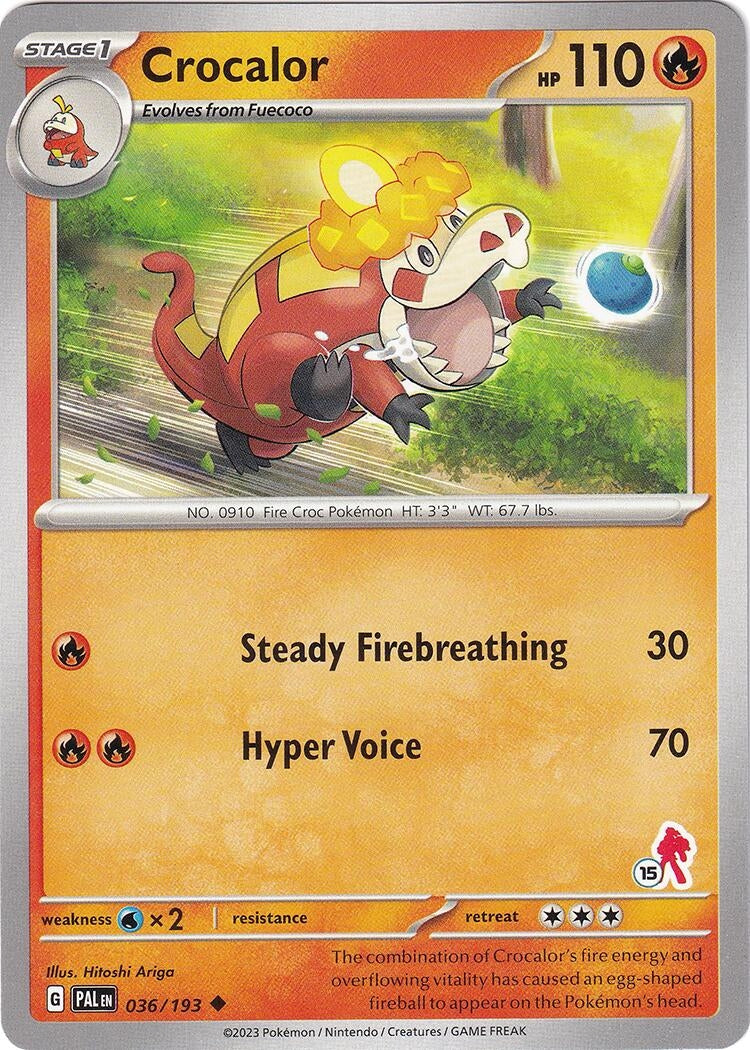 Image for Crocalor - Armarouge 15 (036/193) (Battle Academy 2024) (BA24) - Pokemon