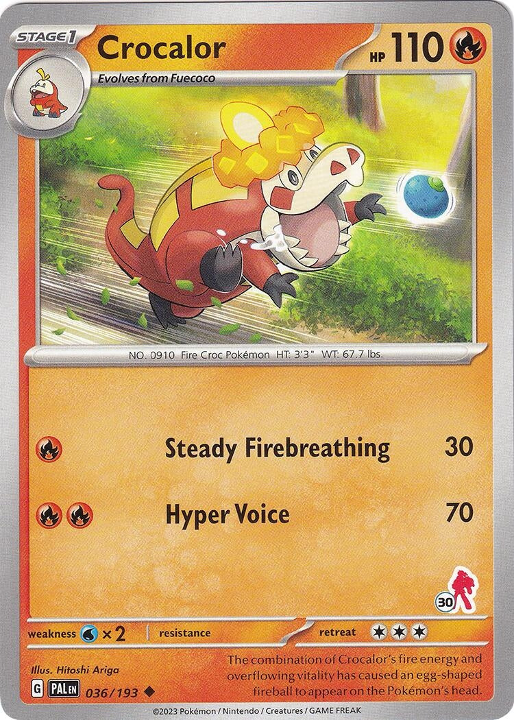 Image for Crocalor - Armarouge 30 (036/193) (Battle Academy 2024) (BA24) - Pokemon