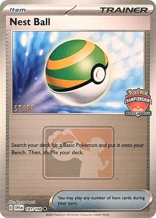 Image for Nest Ball - 181/198 (North America Championships) [Staff] (181/198) (League & Championship Cards) (PR) - Pokemon