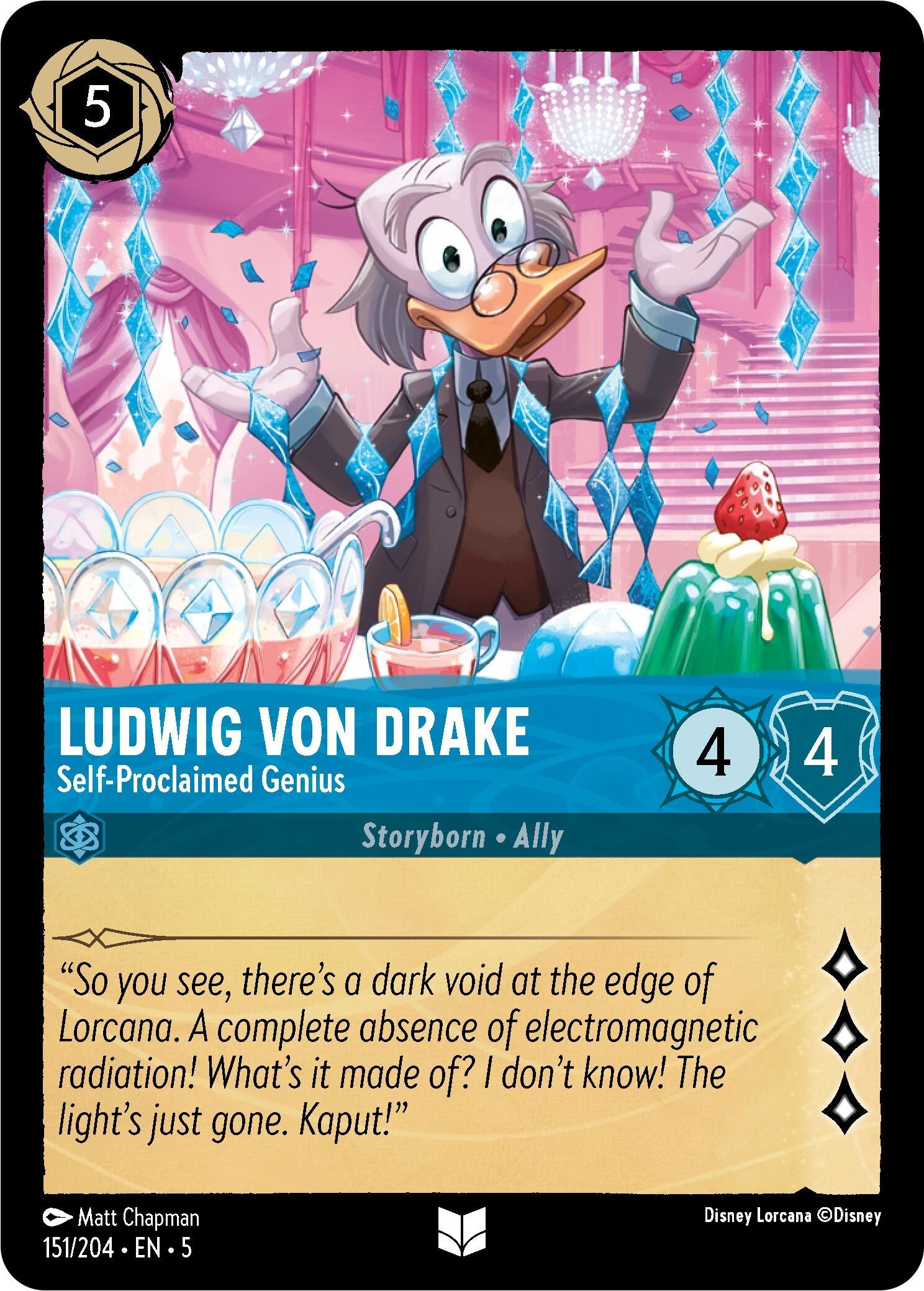 Image for Ludwig Von Drake - Self-Proclaimed Genius (151/204) (Shimmering Skies) (5) - Disney Lorcana