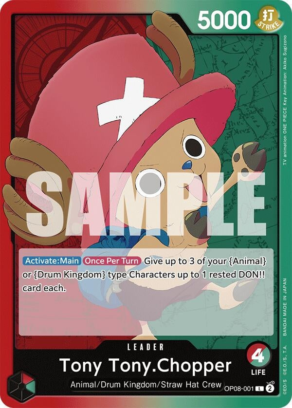 Image for Tony Tony.Chopper (001) (OP08-001) (Two Legends) (OP08) - One Piece Card Game