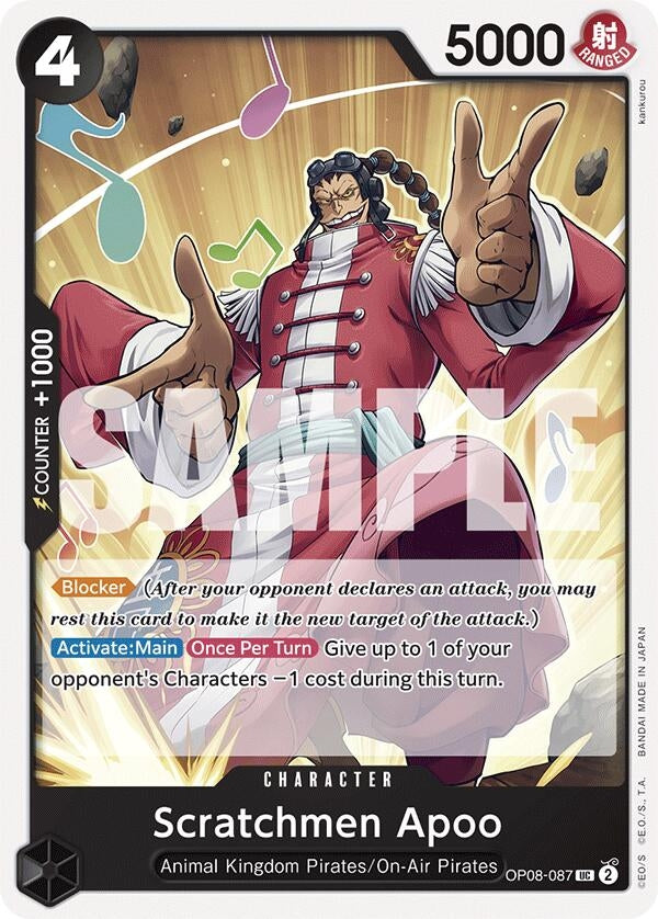 Image for Scratchmen Apoo (OP08-087) (Two Legends) (OP08) - One Piece Card Game