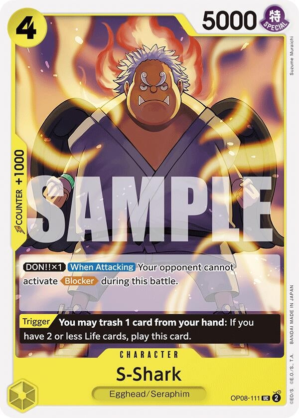 Image for S-Shark (OP08-111) (Two Legends) (OP08) - One Piece Card Game