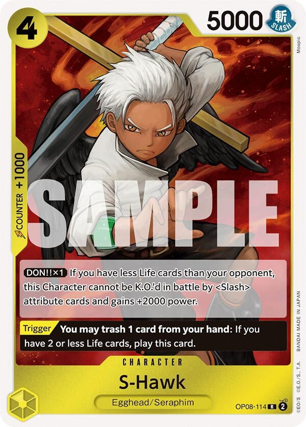 Image for S-Hawk (OP08-114) (Two Legends) (OP08) - One Piece Card Game