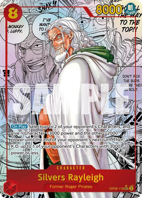 Image for Silvers Rayleigh (Parallel) (Manga) (OP08-118) (Two Legends) (OP08) - One Piece Card Game