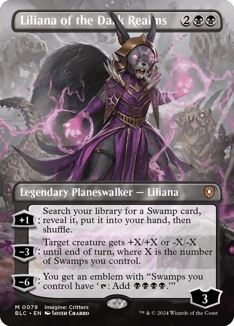 Liliana of the Dark Realms (Borderless) (78) (Bloomburrow)