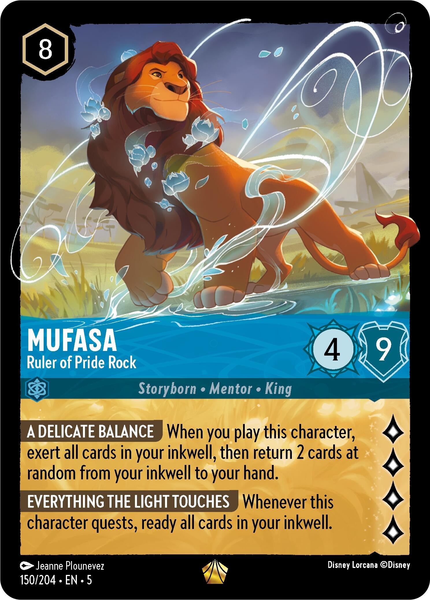 Image for Mufasa - Ruler of Pride Rock (150/204) (Shimmering Skies) (5) - Disney Lorcana