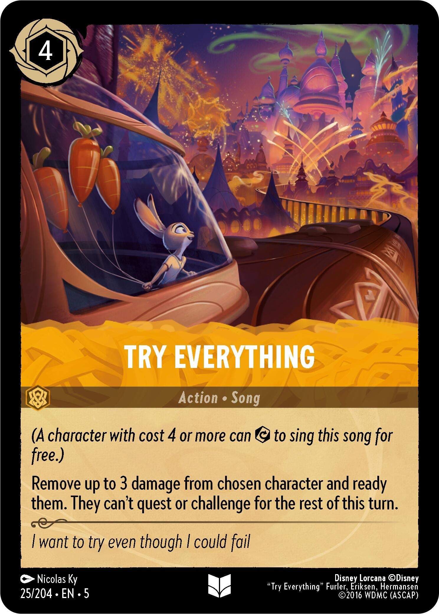 Image for Try Everything (25/204) (Shimmering Skies) (5) - Disney Lorcana