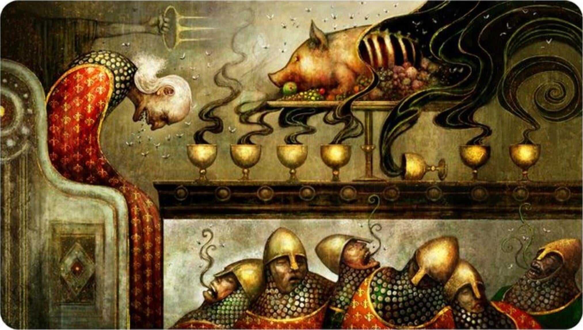 Image for Seb McKinnon Playmat for Magic: The Gathering (Kickstarter Exclusive) - Feast of Succession - Playmats