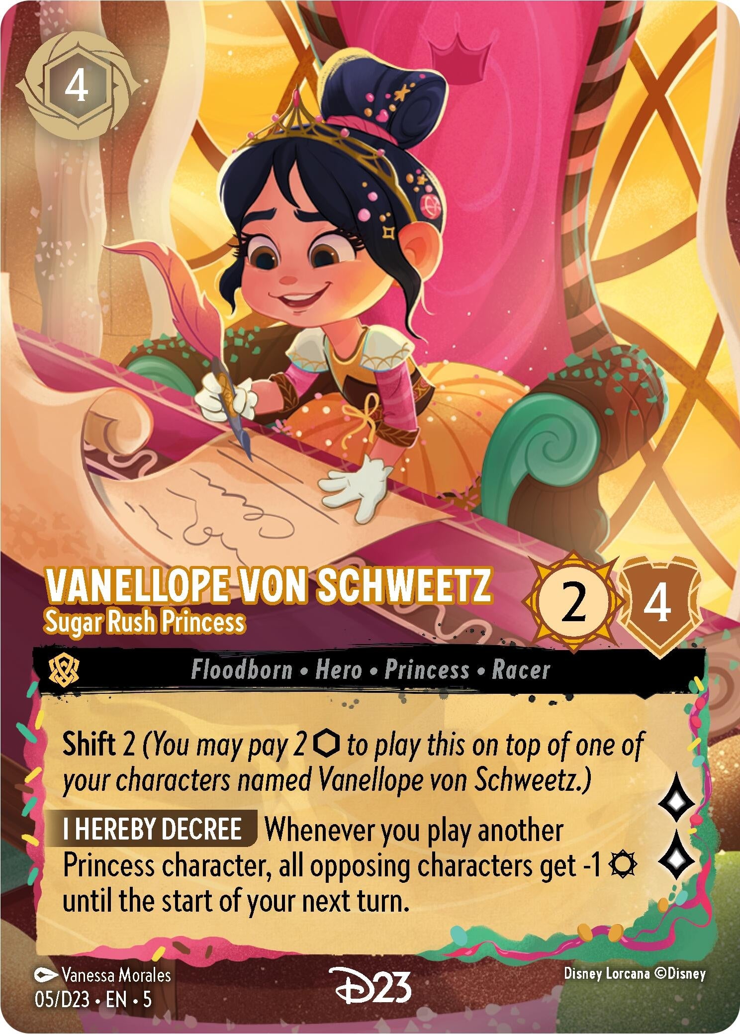 Image for Vanellope von Schweetz - Sugar Rush Princess (5) (D23 Promos) (D23) - Disney Lorcana