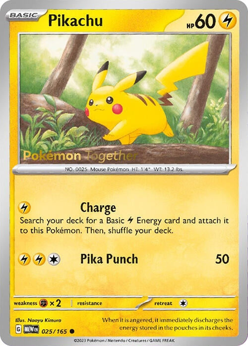 Image for Pikachu - 025/165 (Pokemon Together) (025/165) (Miscellaneous Cards & Products) (MCAP) - Pokemon