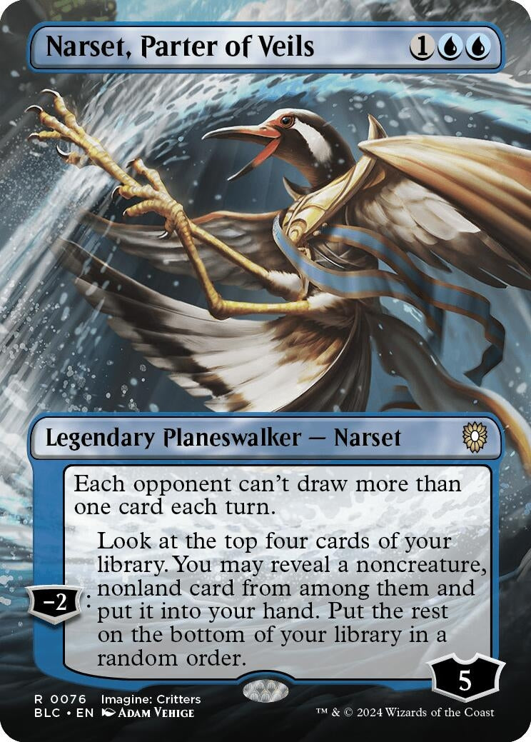 Narset, Parter of Veils (Borderless) (76) (Bloomburrow)