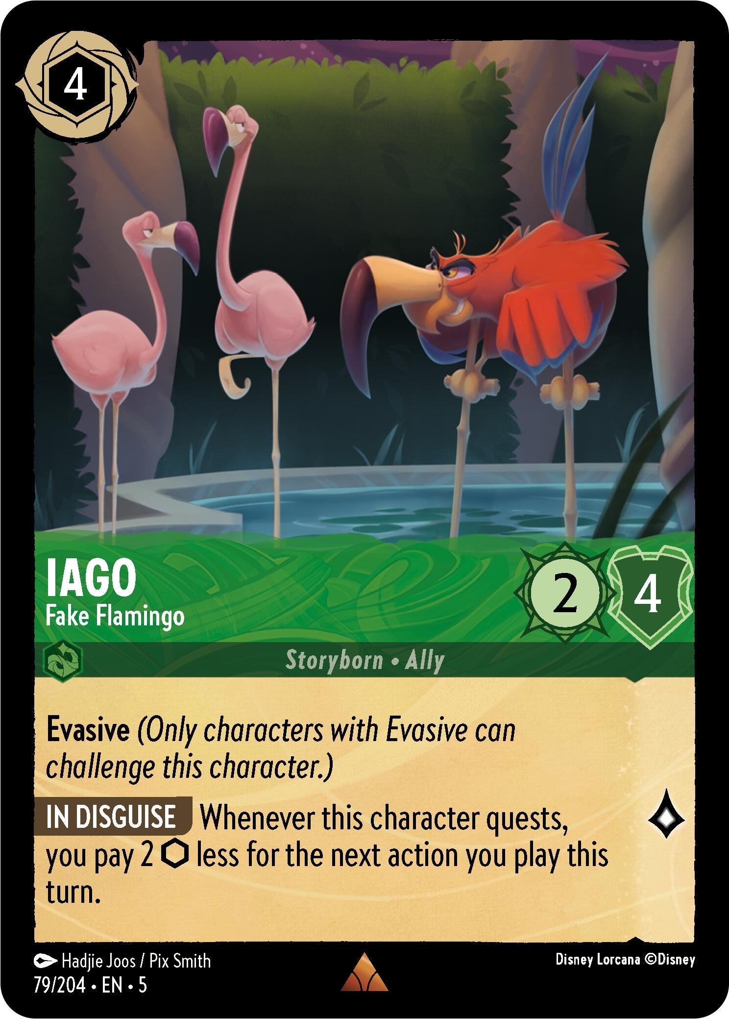 Image for Iago - Fake Flamingo (79/204) (Shimmering Skies) (5) - Disney Lorcana