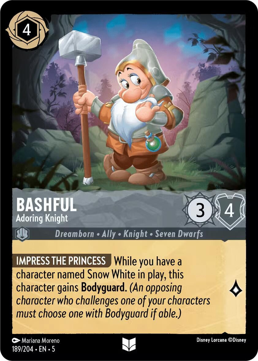 Image for Bashful - Adoring Knight (189/204) (Shimmering Skies) (5) - Disney Lorcana