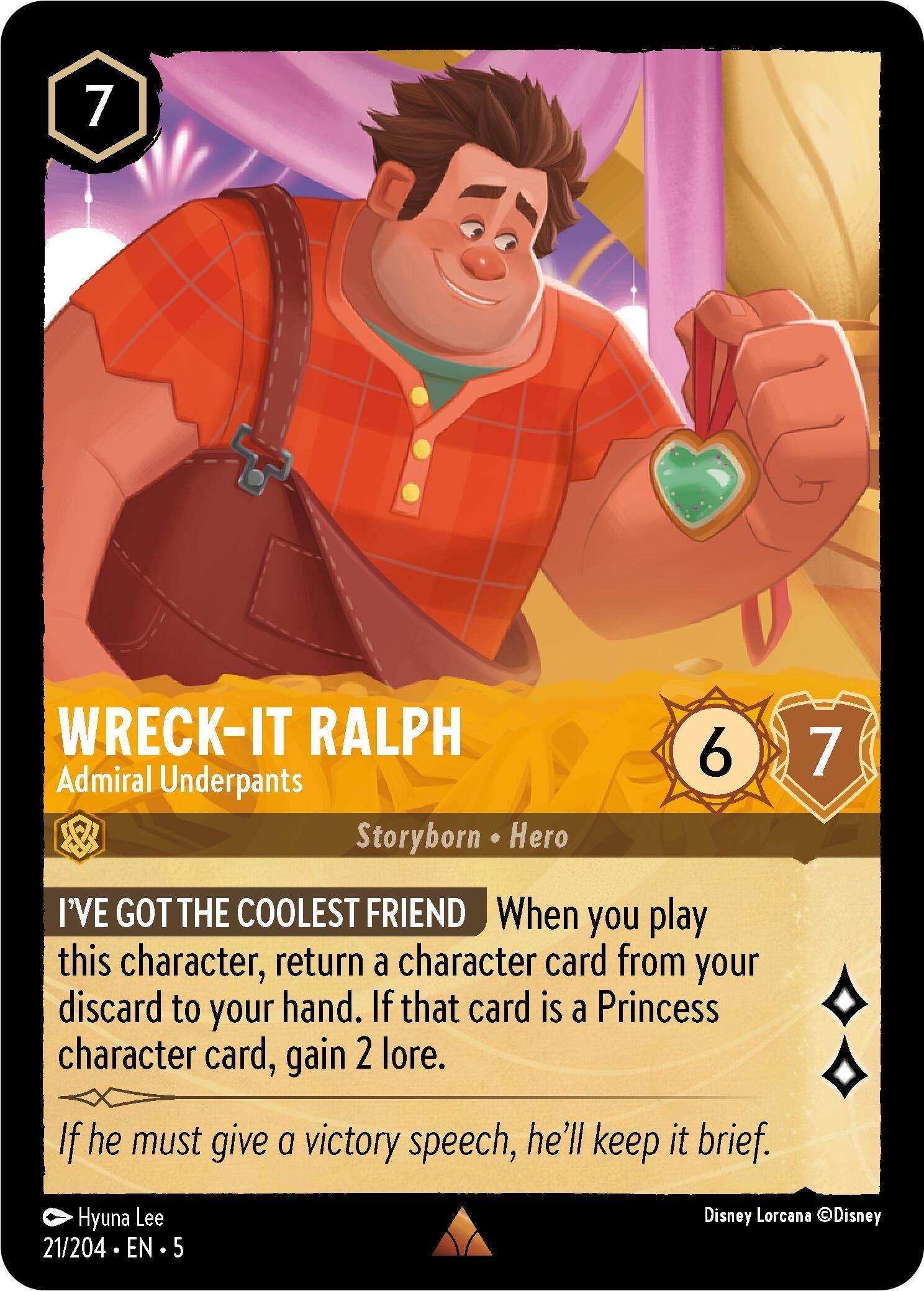 Image for Wreck-It Ralph - Admiral Underpants (21/204) (Shimmering Skies) (5) - Disney Lorcana