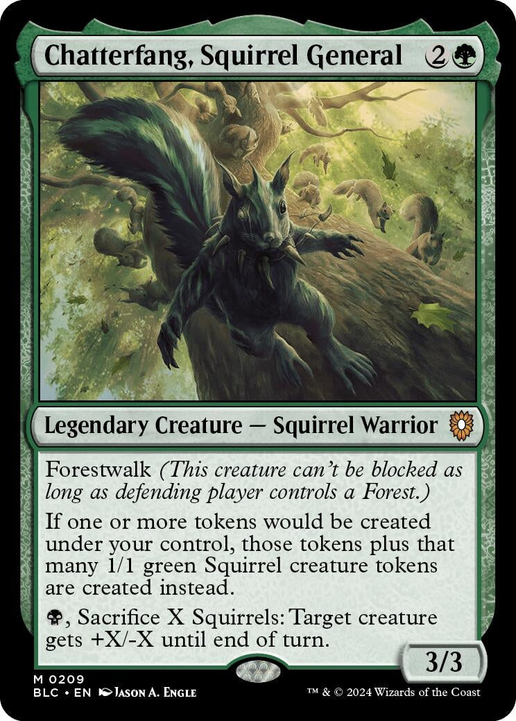 Chatterfang, Squirrel General (209) (Bloomburrow)