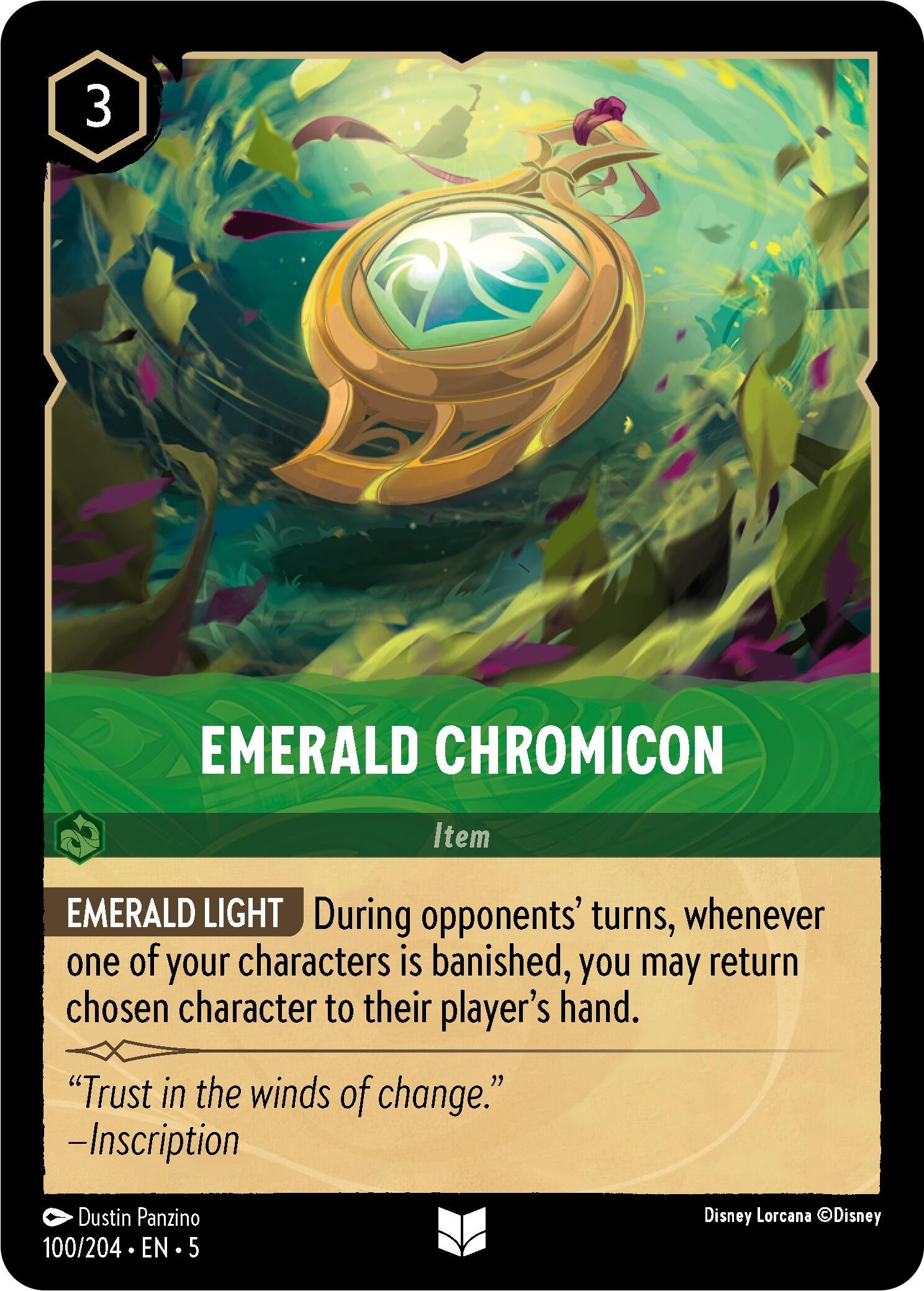 Image for Emerald Chromicon (100/204) (Shimmering Skies) (5) - Disney Lorcana