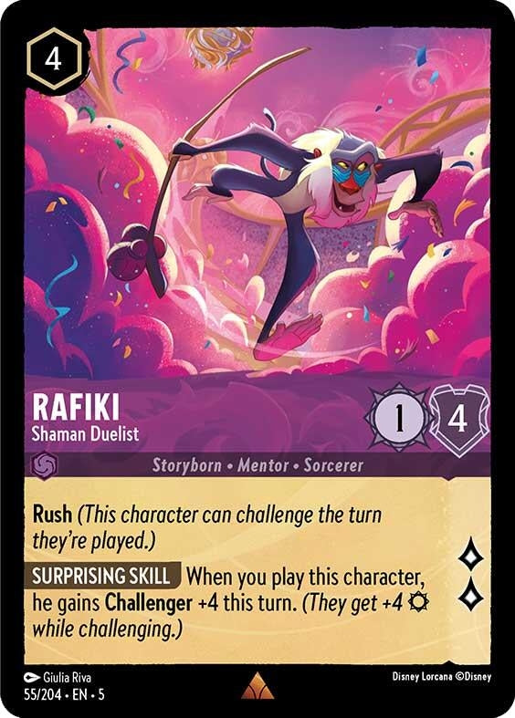 Image for Rafiki - Shaman Duelist (55/204) (Shimmering Skies) (5) - Disney Lorcana