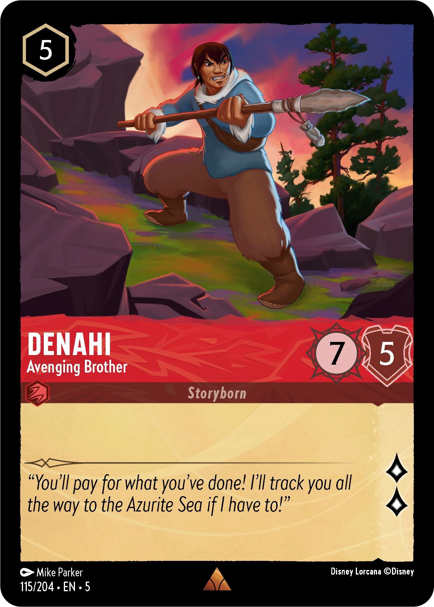 Image for Denahi - Avenging Brother (115/204) (Shimmering Skies) (5) - Disney Lorcana