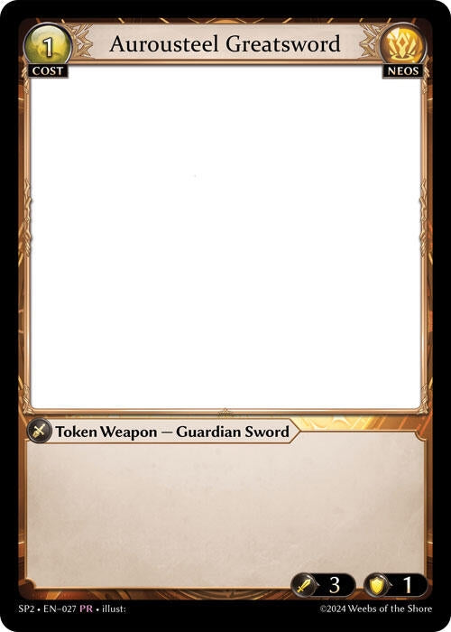 Image for Aurousteel Greatsword (027) (Supporter Pack 2) (SP2) - Grand Archive TCG