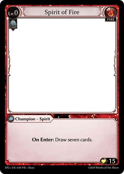 Image for Spirit of Fire (039) (Supporter Pack 2) (SP2) - Grand Archive TCG