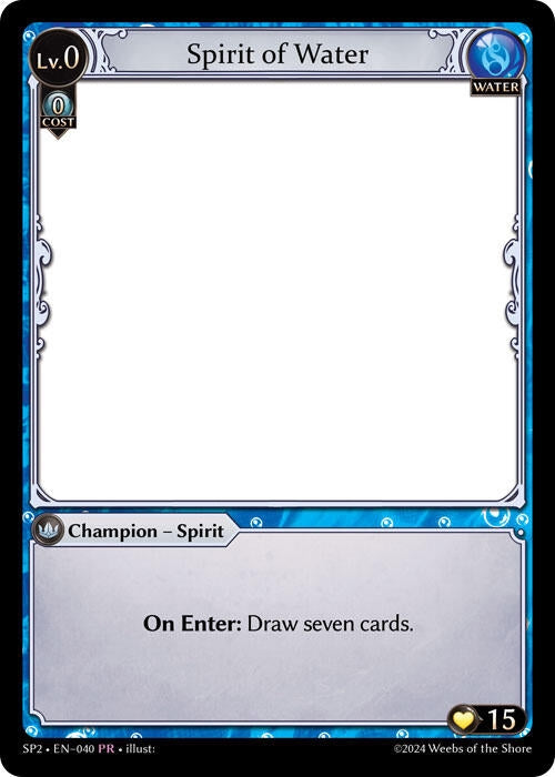 Image for Spirit of Water (040) (Supporter Pack 2) (SP2) - Grand Archive TCG