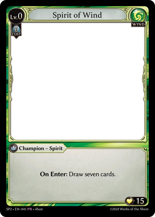 Image for Spirit of Wind (041) (Supporter Pack 2) (SP2) - Grand Archive TCG