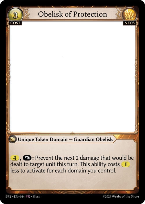 Image for Obelisk of Protection (034) (Supporter Pack 2) (SP2) - Grand Archive TCG