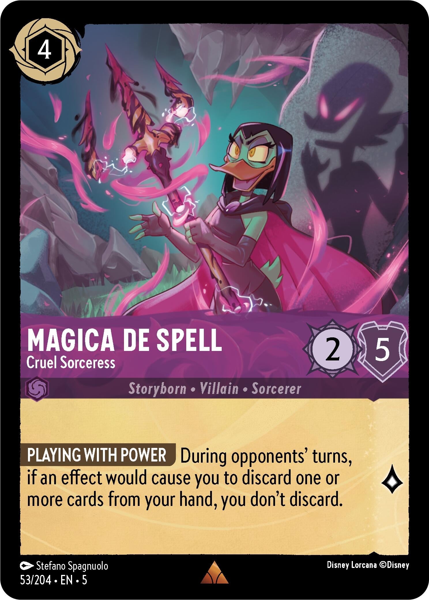 Image for Magica De Spell - Cruel Sorceress (53/204) (Shimmering Skies) (5) - Disney Lorcana