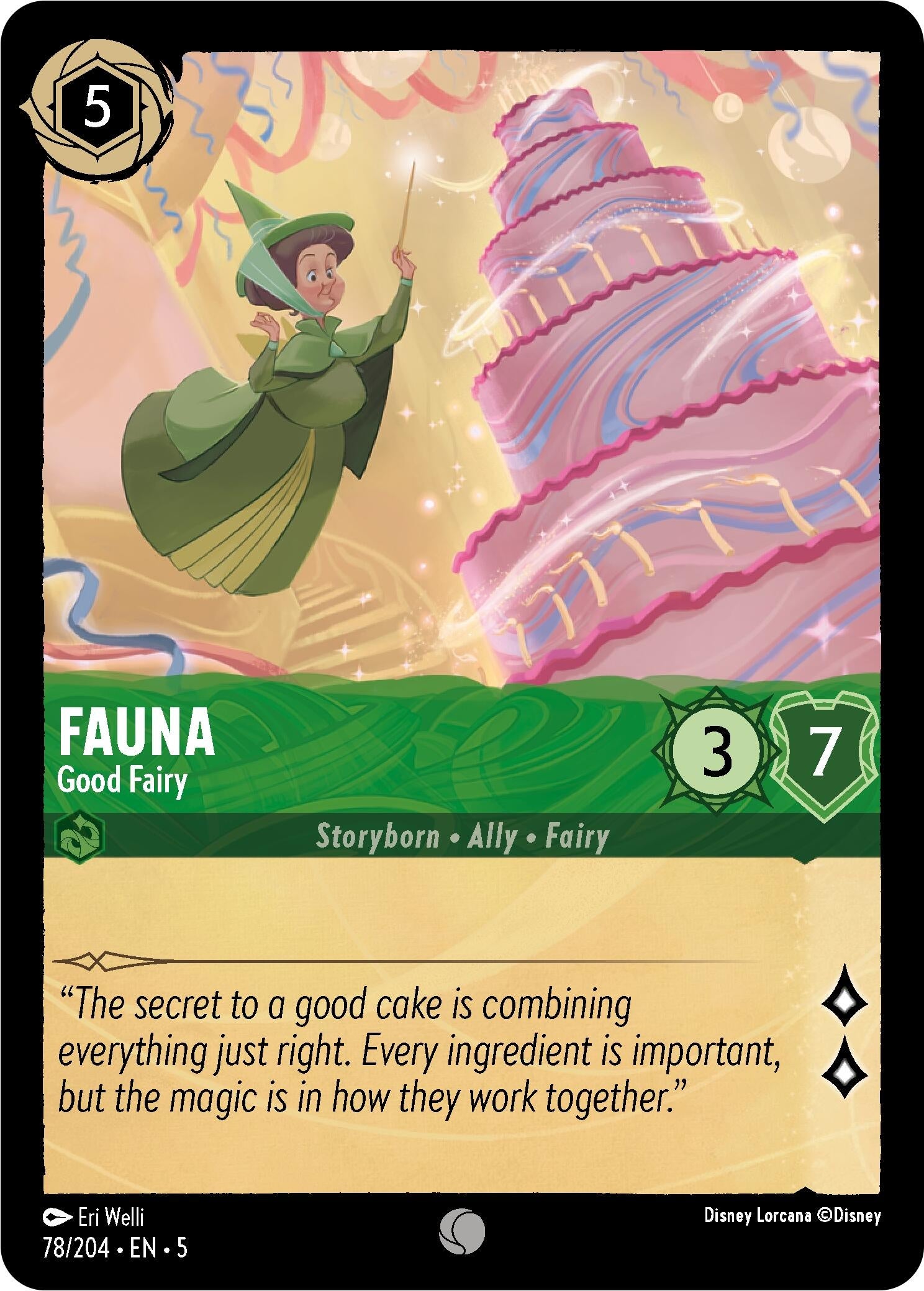 Image for Fauna - Good Fairy (78/204) (Shimmering Skies) (5) - Disney Lorcana