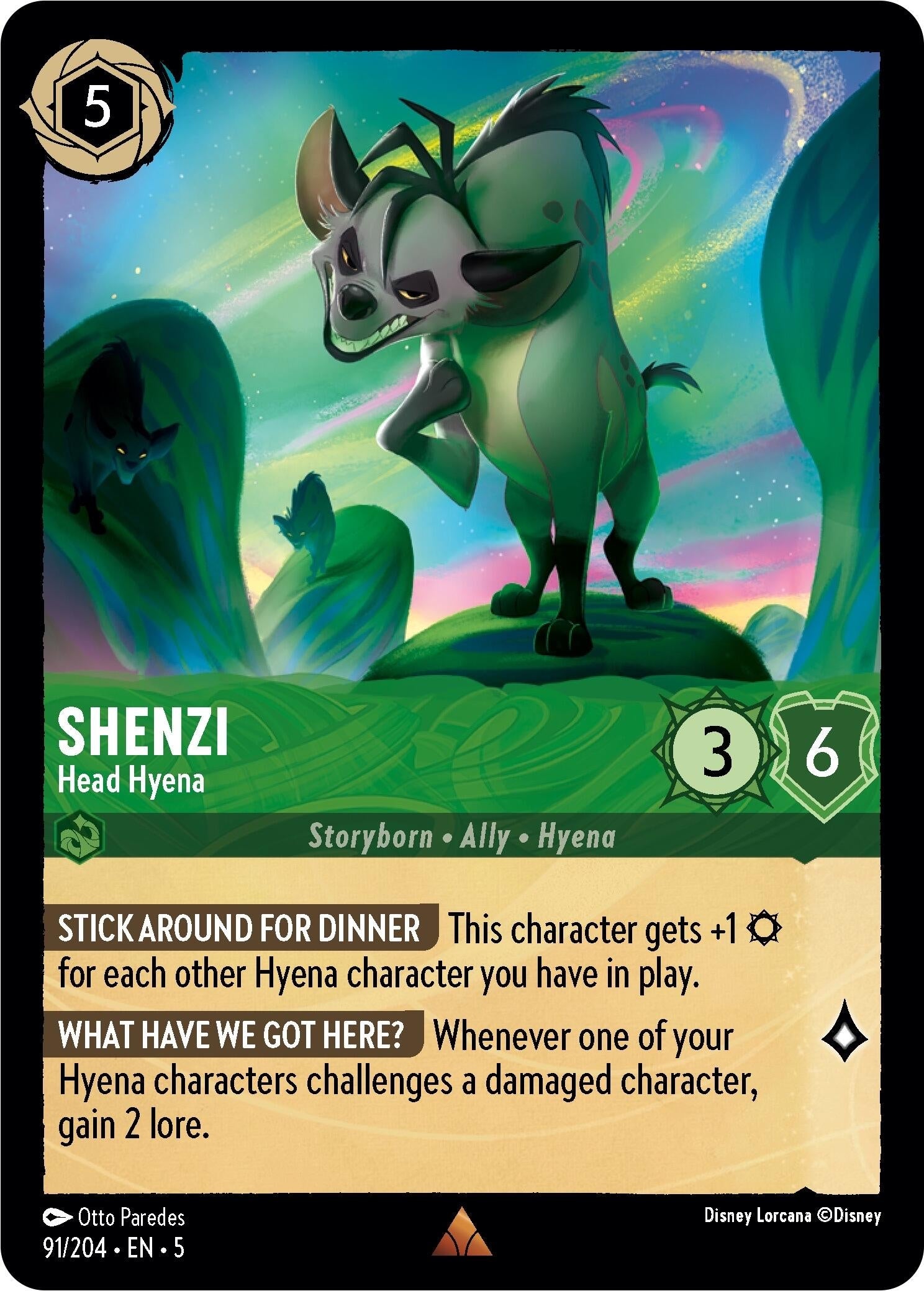 Image for Shenzi - Head Hyena (91/204) (Shimmering Skies) (5) - Disney Lorcana