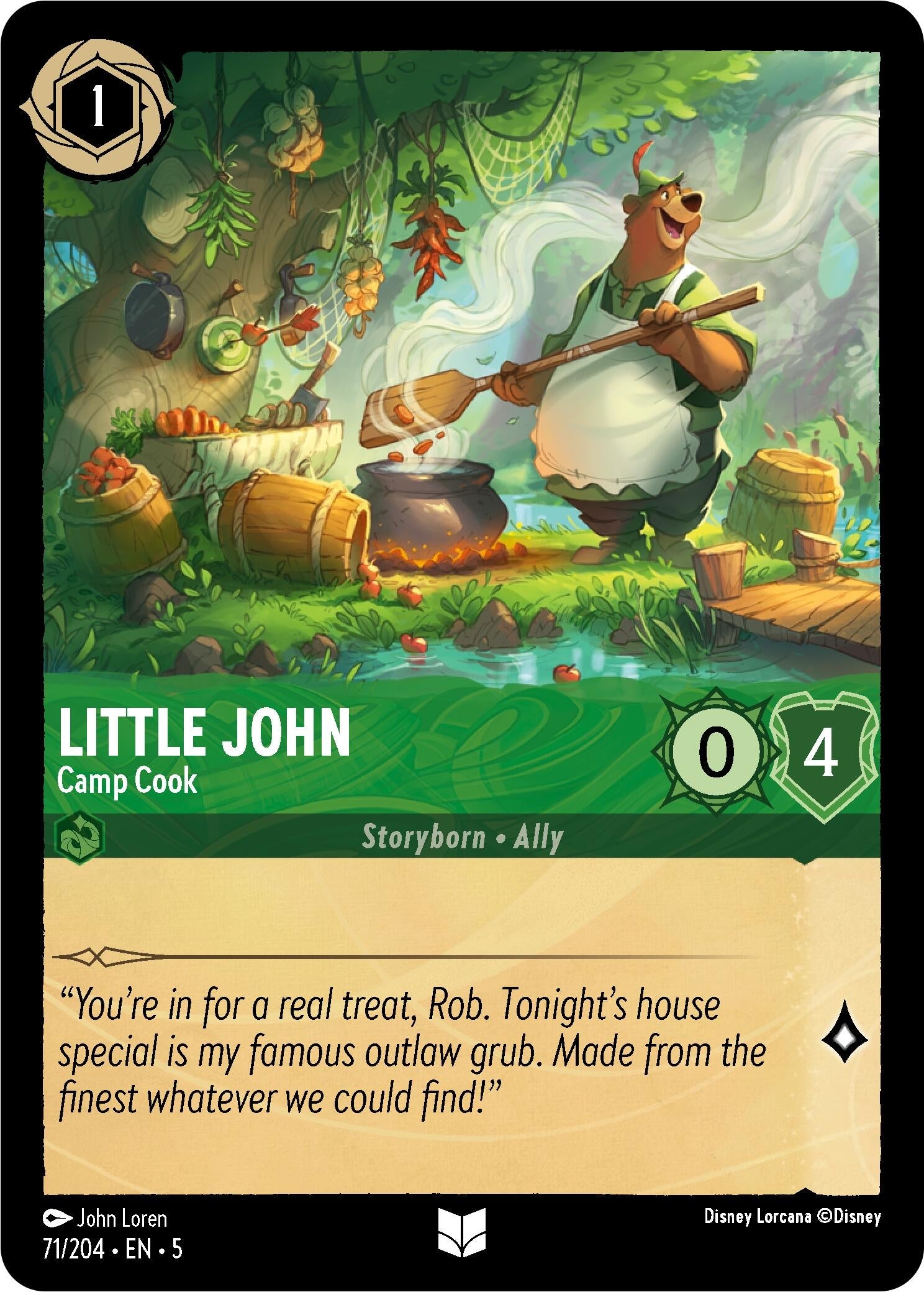 Image for Little John - Camp Cook (71/204) (Shimmering Skies) (5) - Disney Lorcana